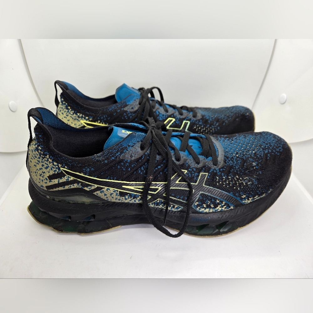 Asics Gel-Kinsei Blast Shoes Men's 11 Black Yellow Running Athletic Gym Sneakers